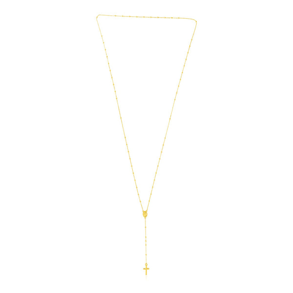 14k Yellow Gold Rosary Necklace