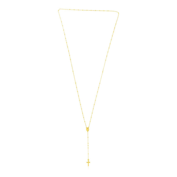 14k Yellow Gold Rosary Necklace