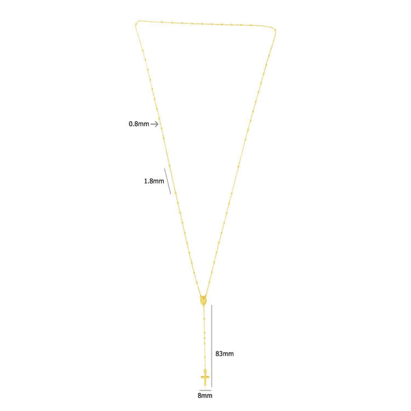 14k Yellow Gold Rosary Necklace