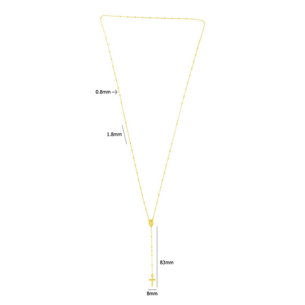 14k Yellow Gold Rosary Necklace