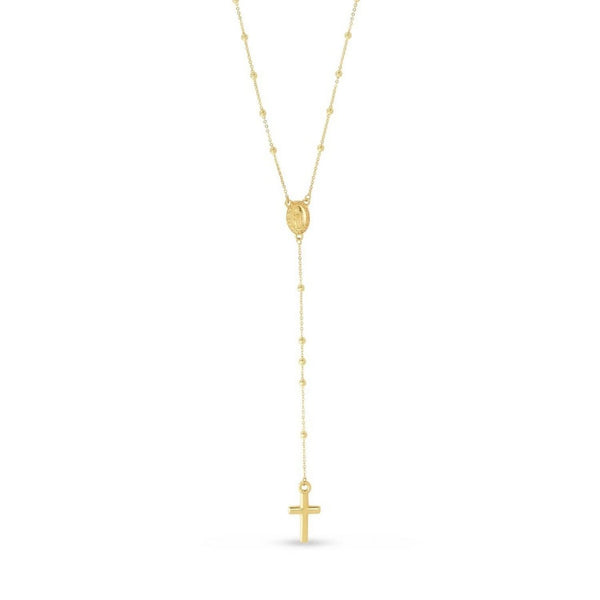 14k Yellow Gold Rosary Necklace