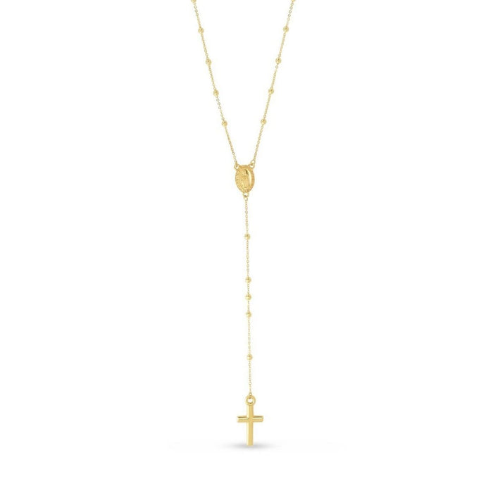 14k Yellow Gold Rosary Necklace