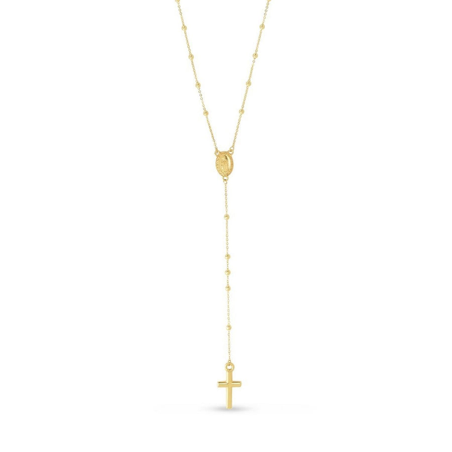 14k Yellow Gold Rosary Necklace