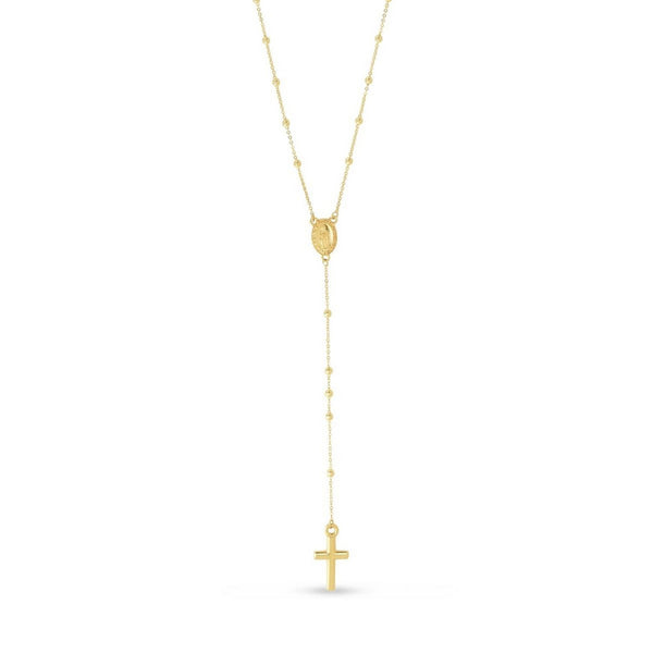 14k Yellow Gold Rosary Necklace
