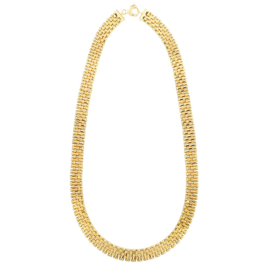 Panther Link Necklace in 14K Yellow Gold (9.60 mm)