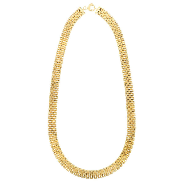 Panther Link Necklace in 14K Yellow Gold (9.60 mm)