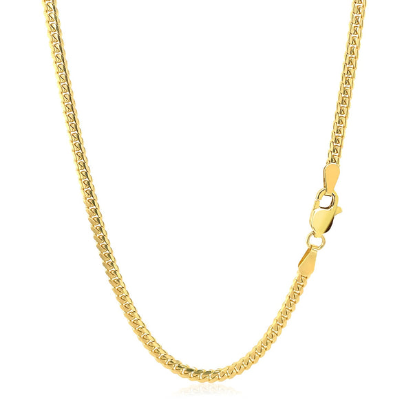 14k Yellow Gold Classic Solid Miami Cuban Chain (2.60 mm)
