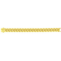14k Yellow Gold Polished Miami Cuban Chain Necklace