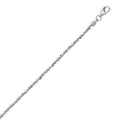 Rhodium plated sterling silver sparkle anklet with faceted beaded chain