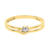 Star & Moon Ring in 10K Two Tone Gold thumbnail 2