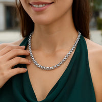 Sterling Silver Rolo Link Necklace