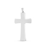 Sterling Silver Rhodium Plated Crusader Cross Pendant thumbnail 1