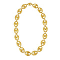 14K yellow gold puffed mariner link 16mm necklace