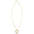 14K tri-color gold interlocking circle pendant necklace without stones