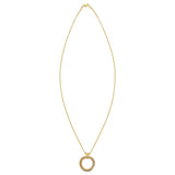 14K Tri Color Gold Interlocking Circle Pendant Necklace thumbnail 1
