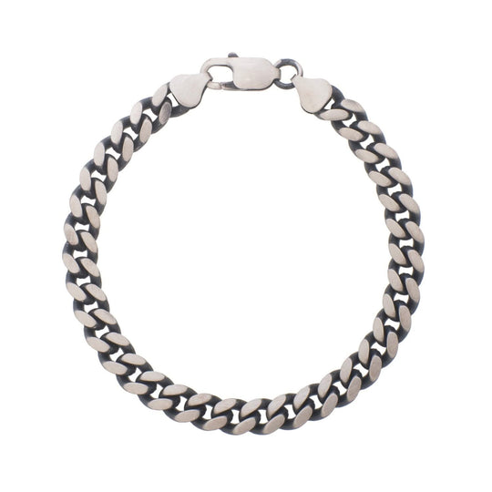 925 sterling silver gunmetal finish Miami Cuban link bracelet 7 mm wide