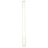 14k Yellow Gold Bead Paperclip Necklace thumbnail 2