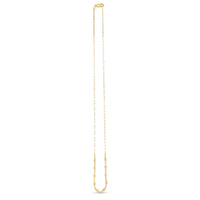 14k Yellow Gold Bead Paperclip Necklace