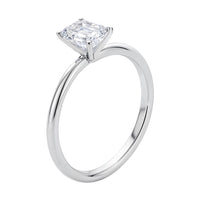 1 Carat Emerald Lab Grown IGI G/VS1 Diamond Solitaire Ring in 10K White Gold