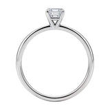 1 Carat Emerald Lab Grown IGI G/VS1 Diamond Solitaire Ring in 10K White Gold thumbnail 4