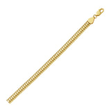 14K Yellow Gold Lite Oval Snake Chain Bracelet (6.50 mm) thumbnail 1