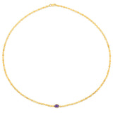 14K Yellow Gold Amethyst Mirrored Chain (2.20 mm) thumbnail 3