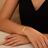 Adjustable Bracelet with Shiny Bar in 14k Yellow Gold (1.00 mm) thumbnail 2