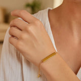 Adjustable Bracelet with Shiny Bar in 14k Yellow Gold (1.00 mm) thumbnail 4