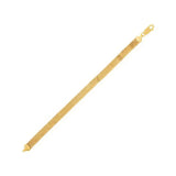14K yellow gold Bismark bracelet with flat interlocking woven links, 7.00 mm thumbnail 1