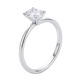 1 Carat Emerald Lab Grown IGI G/VS1 Diamond Solitaire Ring in 14K White Gold thumbnail 2