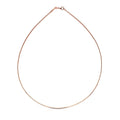 14K rose gold necklace in a round omega chain style