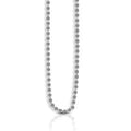 14K white gold oval mirror link chain in a 2.20 mm fine polished gauge