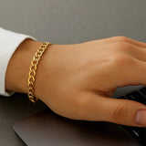 10k Yellow Gold Lite Curb Bracelet (6.20 mm) thumbnail 4