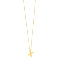 14K Yellow Gold Helium Initial X Pendant