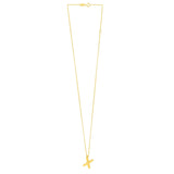 14K Yellow Gold Helium Initial X Pendant thumbnail 2