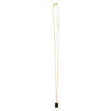 Onyx Geometric Rectangle Necklace in 14K Yellow Gold thumbnail 2