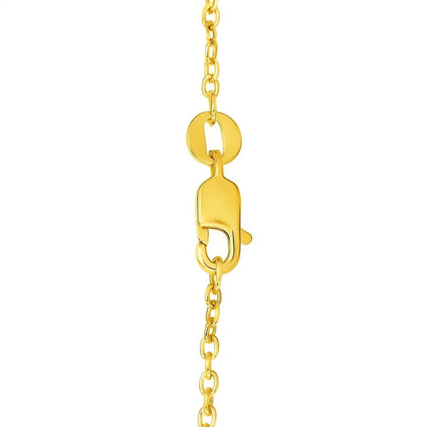 14k Yellow Gold Necklace with Multi-Colored Stones