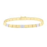 Two Tone Nail Head Bracelet in 14K Gold thumbnail 3