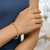 14k Yellow Gold Bead Bracelet  (4.00 mm) thumbnail 6