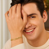10k Yellow Gold Lite Figaro Bracelet (6.60 mm)
