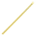 14K yellow gold Byzantine style chain bracelet, 7.20 mm width