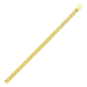 14k Yellow Gold Byzantine Style Chain Bracelet (7.20 mm)