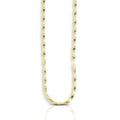 14K yellow gold Valentino chain with flat oval sparkle links at 1.70 mm