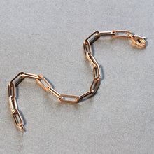 Load image into Gallery viewer, 14K Rose Gold Bold Paperclip Chain Bracelet (4.20 mm)