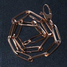 Load image into Gallery viewer, 14K Rose Gold Bold Paperclip Chain Bracelet (4.20 mm)