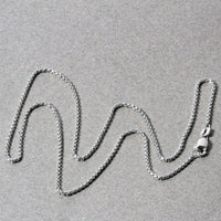 Sterling Silver Rhodium Plated Round Box Chain (1.30 mm)