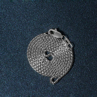 Sterling Silver Rhodium Plated Round Box Chain (1.30 mm)