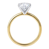 1 1/2 Carat Oval Lab Grown IGI G/VS1 Diamond Solitaire Ring in 14K Yellow Gold thumbnail 3