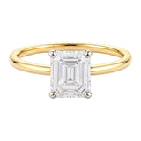 1 Carat Emerald Lab Grown IGI G/VS1 Diamond Solitaire Ring in 14K Yellow Gold thumbnail 3