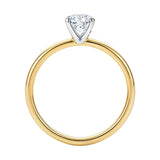 1 Carat Emerald Lab Grown IGI G/VS1 Diamond Solitaire Ring in 14K Yellow Gold thumbnail 4